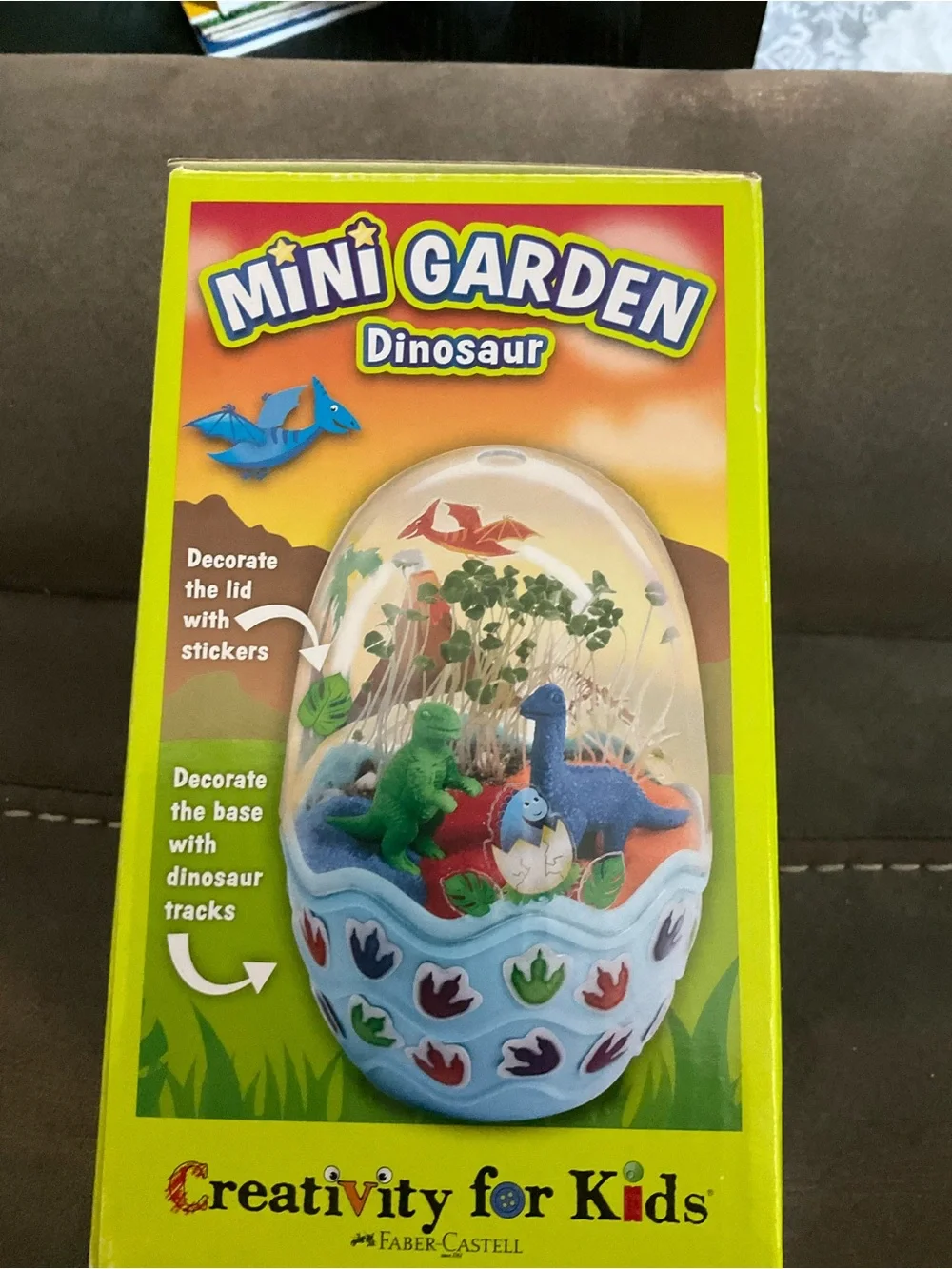 Mini Chia seed garden dinosaur boys kids activity set toy learning